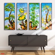 5D mirror-coated Four Quarters painting for room decoration