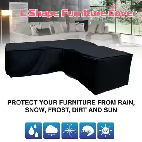 V Shape L Shape Corner Garden Patio Waterproof Sofa Protective Set Garden Rattan Corner Sofa Furnitu