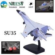 NAESV Fighter Aircraft Toy, Diecast Pullback & Go Aviao Plane Model, Cake Topper Simulation with Lig