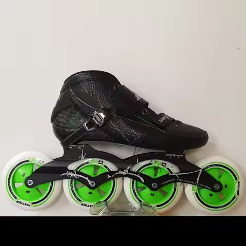 2 Layers Carbon Fiber Inline Speed Skates Boots with CNC Skating Base F1 MATTER Gi3 Roller Wheel 90m
