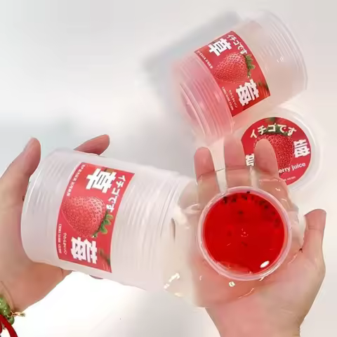Simulate Juice Slime Squeezing Bubble Gel Prune Juice Strawberry Juice Orange Juice Transparent Wate