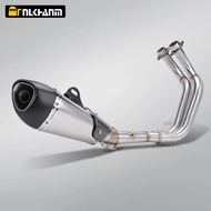 MT07 FZ07 XSR-700 2014-2024 Motorcycle Full Exhaust System Stainless Steel Front Middle Connecting R