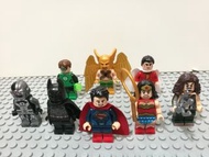 國産 正義聯盟系列 積木 D C人仔  8隻 超人 神奇女俠 蝙蝠俠 綠燈俠 鋼骨 海王  非樂高 Fake Lego 二手 清屋
