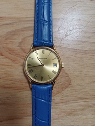 Sandoz 金色錶面藍色錶帶腕錶