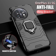 Ring Holder Stand Casing For Oneplus 11 5G Oneplus11 5G CPH2451 Armor Full Camera Protect Phone Case ShockProof Anti Drop Magnetic Hard Cases Bracket Back Cover