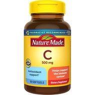 Nature Made Vitamin C 500mg Dietary Vitamin C Supplement, 60 Softgels, 60 Days Supply