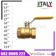 Van bi thau Italy - van khóa nước tay gạt đồng phi 13 21 27 34 42 49 60 76 90 114