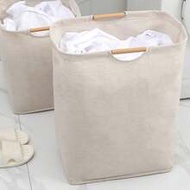 1pc Large & Small Size Portable Laundry Basket With Handle Multipurpose Dirty Clothes Storage Hamper