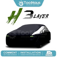 Waterproof Car Cover 3 Layers All Weather Snowproof UV Protection Windproof Outdoor Full Car Cover U