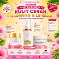Glow Up Set 3 in 1 Series Facial Wash Glow Up Cream Sunscreen Brightly - Skincare Package