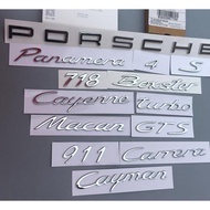 1 x High Quality Glossy Chrome PORSCHE GTS MACAN CAYENNE PANAMERA CARERRA BOXSTER TURBO 911 718 Lett