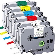 Compatible with Brother P-touch tapes 9 mm TZe-221 TZe-121 TZe-421 TZe-521 TZe-621 TZe-721 laminated