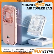 Portable Power bank USB Mini Fan Multifunctional Upgrade Version Digital Display Neck Fan Destop Fan