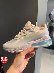 S.G NIKE W AIR MAX 270 REACT 白黃 綠勾 休閒慢跑 大氣墊 經典 女 DJ3027-100