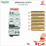 Schneider A9D31616 ACTI 9 iPDN N Vigi RCBO RCCB Contactor Circuit Breaker 1P+N-C16-30mA