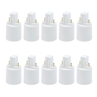 Geesatis 10 Pcs Light Socket Adapter Gx23 to E27 Converters Lamp Holder 2 Pin Bulb Base Adapter,Flam