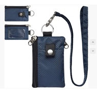 Men Wallet RFID Blocking Wallet with ID Window WaterResistant Zip Id Case Wallet with Lanyard Keycha
