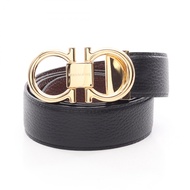 [二手] Salvatore Ferragamo Ferragamo 皮帶，Gancini 設計，76416405595，皮革皮帶，男士，全新。