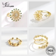 JEWELRYPALACE JEWELRY Silver Women Moissanite Perempuan 925 Diamond Ring Cincin Original Gold Adjustable Fashion M119