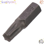 LUOYAO 1pc Torx Bits, 1/4 Inch Hex Shank S2 Alloy Steel Screw Driver Bit, T6-T40 25mm Length 6 Point