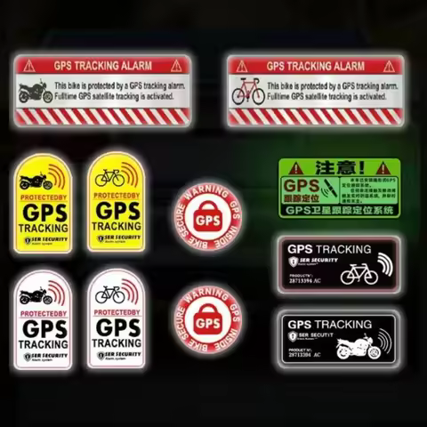 1 PCS Bicycle Motorcycle GPS Sticker Scooter Anti-Theft Warning Sticker Tracking Reflective Waterpro