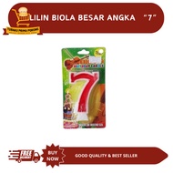 LILIN LARGE VIOLIN CANDLE NUMBER 7 - BIRTHDAY CANDLE