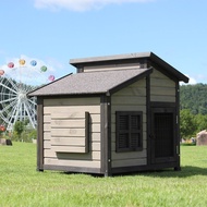 AT-🌟Solid Wood Outdoor Courtyard Sun-Proof Rain-Proof Dog House Dog House Dog Cage Dog House Large Medium Dog Villa Wood