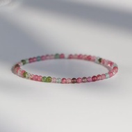 極小極細天然彩虹碧璽手串手鏈 有質感禮物女轉運祝福