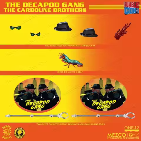 Original Mezco One:12 Collective The Decapod Gang The Carboune Brothers NYCC In Stock Anime Action C