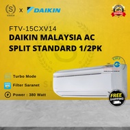 DAIKIN AC SPLIT STANDARD MALAYSIA 1/2PK 1/2 PK R32 FTV-15CXV14