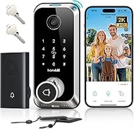 hornbill Video Smart Lock with Camera: 4-in-1 Ring+2K Camera+Doorbell+Fingerprint Keyless Entry Door