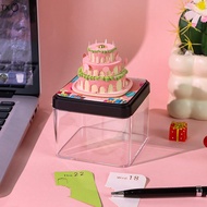 TX💓 ไทม์พีชปฏิทิน2026ปฏิทินตั้งโต๊ะพร้อมไฟ LED 3D กระดาษปฏิทินแบบฉีกเป็นชิ้นแผ่นจดบันทึกของขวัญสำหรั