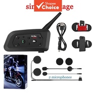 Helmet Communicator Bluetooth System V6 PLUS 1500M 6 Riders Intercom Wireless Intercom Helmet Motorc