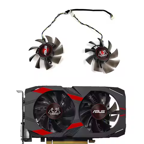 Original ASUS 75MM 4PIN T128015SU GTX 1050 GPU Fan, For ASUS CERBERUS-GTX 1050/1050TI Graphics card 