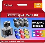 295XL 286XL Ink Refill Kit for Canon 295XL 286XL Ink Cartridges Compatible with Canon 295 286 PG-295