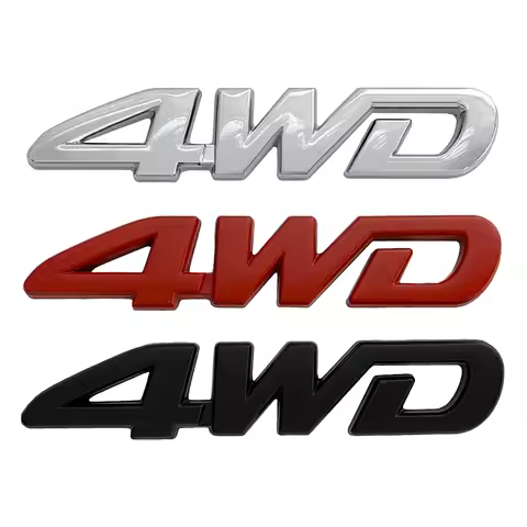 3d Metal Logo 4WD Emblem Letters Badge Car Sticker Decal 4WD Sticker Accessories