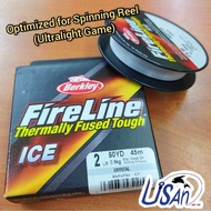 BERKLEY FIRELINE ICE BRAID LINE 45M CRYSTAL TALI BENANG UL BRAID LINE ULTRALIGHT GAME