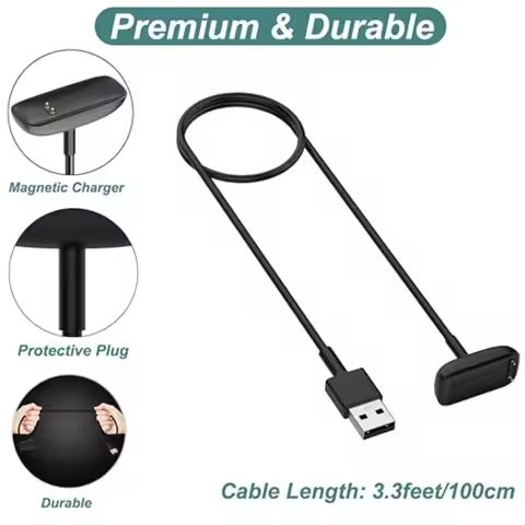 For Fitbit Charge 6/ Fitbit Charge 5/ Fitbit Luxe Charger USB Charger Smart watch Charging Cable Rep