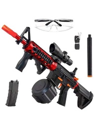 1 Conjunto De Pistolas Eléctricas Para Niños Y Niñas, Con Patrón De Espacio/pterodáctilo, Blanco Y Amarillo/rojo Y Negro, M416/m4a1 Automático/rifle, Juguete De Juego De Tiro Al Aire Libre, Regalo De Navidad, Halloween Y Cumpleaños