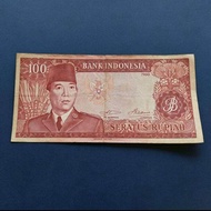Uang Kertas 100 Rupiah Asli Original tahun 1991-1992 Perahu Pinisi Koin Uang Rp 100 Rupiah Burung Go