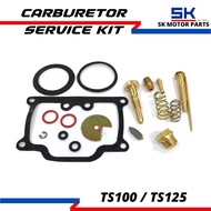 Service Kit TS125(For Servicing/Repair Carburetor TS125)(spareparts carb ts125 jarum mainjet pilot jet gasket racket)