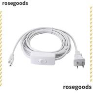 ROSEGOODS1 10ft LED Tube Power Extension Cord, Plastic 10ft 3pin T5 T8 LED Switch Wire, Durable Copper White LED Light Fixture Extension Cable Worker