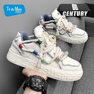 S sneakers men's shoes canvas thick-soled white shoes Toms men's shoes Summer Niche Trendy New Casua