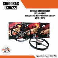 Kingdrag Sport Rim KD522 Yamaha LC135 4S/ Y125 / Modenas Kriss 1 / W110 / W125 - 1.40/1.40 x 17