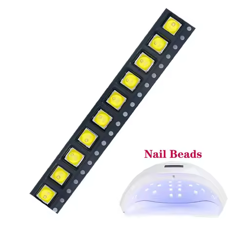 20ps a lot Nail Lamp Bead 1W UV LED SMD5054 5051 5050 UV LED Lamp 365+395NM LED Diodes For Nail SUN 