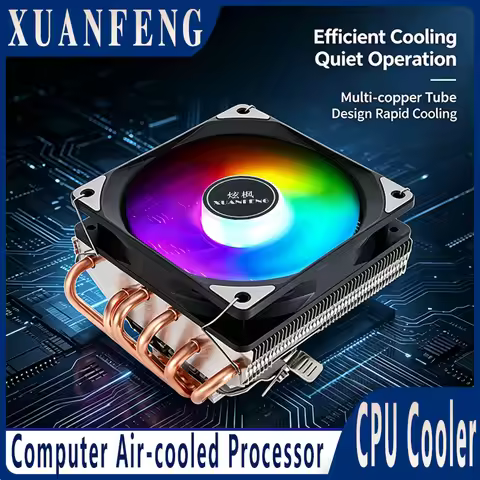 High Performance CPU Cooler Air-cooled 4/6 Heat Pipes 120mm Fan Desktop Processor Cooling Heatsink f