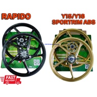 RAPIDO Y15 Y16 SPORTRIM ABS MODEL 5BATANG 5KAKI  RIM ABS RAPIDO