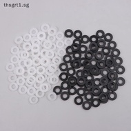 [Thsgrt] 100pc Nylon Washer For Drum Screw Drum Lug White Black Color Nylon Flat Washer Thickness He