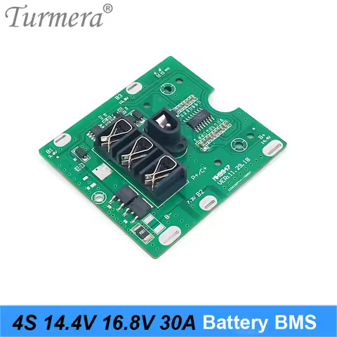 Turmera 4S 14.4V 16.8V 30A 18650 Lithium Battery BMS for Screwdriver Shura Charger Protection Board 