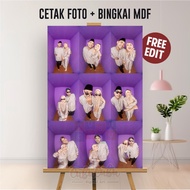 Photo Print + 16R Frame 40x60 | No. 11 | MDF Photo | Custom Prewedding Wedding Graduation | Free Edi